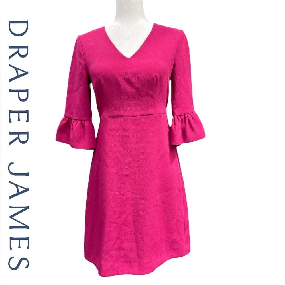 Draper James Magenta Pink Ruffle Sleeve Dress size 2
